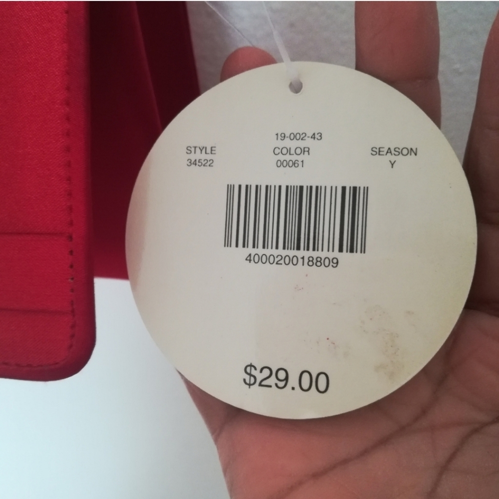 NWT Valerie Stevens Red Satin Dress Evening Shoulder Bag - Picture 6 of 12